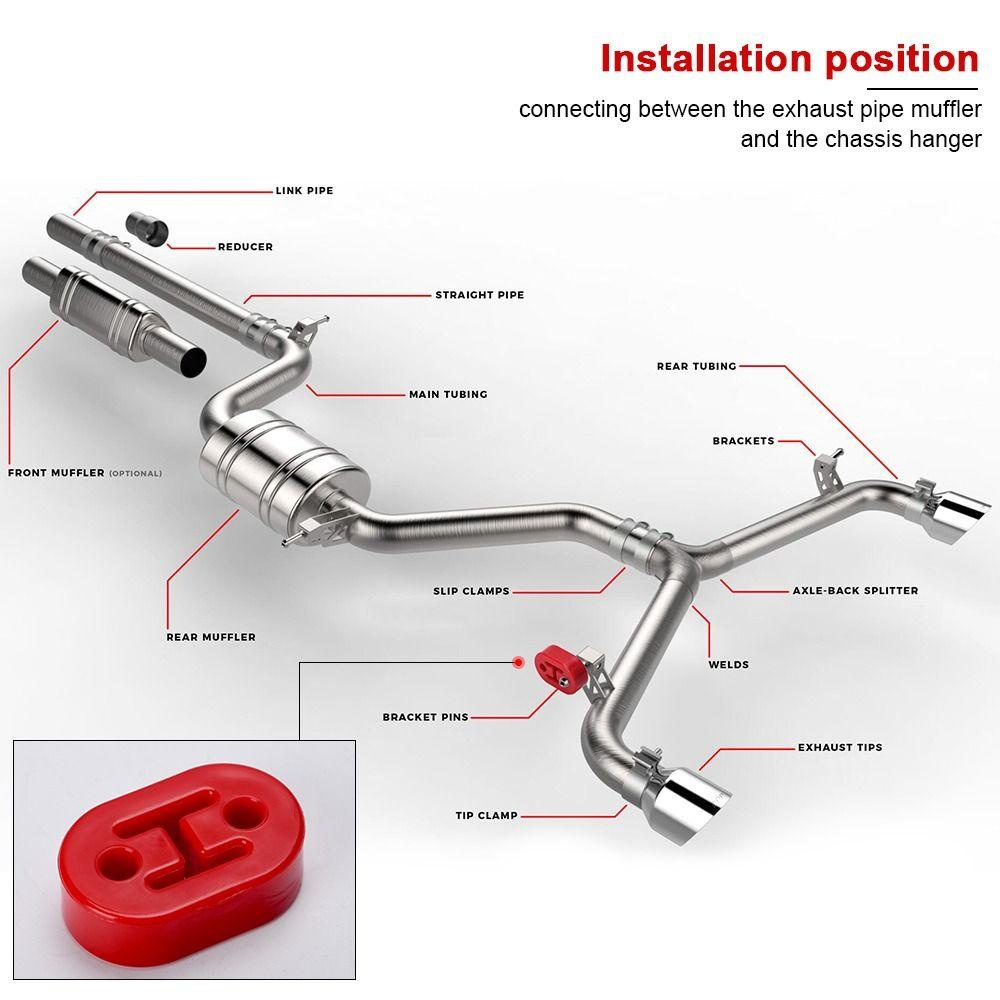 Bracket Dudukan Pipa Ekor Knalpot Agustina Universal 2lubang Alat Perbaikan Polyurethane Muffler Grommet Karet Knalpot Mobil Pipa Knalpot Mobil