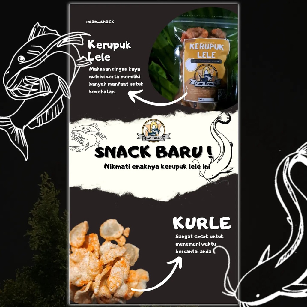 

kerupuk lele kaya protein non pengawet
