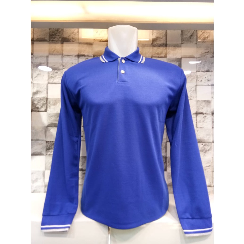 Kaos Polo Lengan Panjang - Kaos Kerah Lengan Panjang - Polo Shirt Lengan Panjang - Baju Berkerah