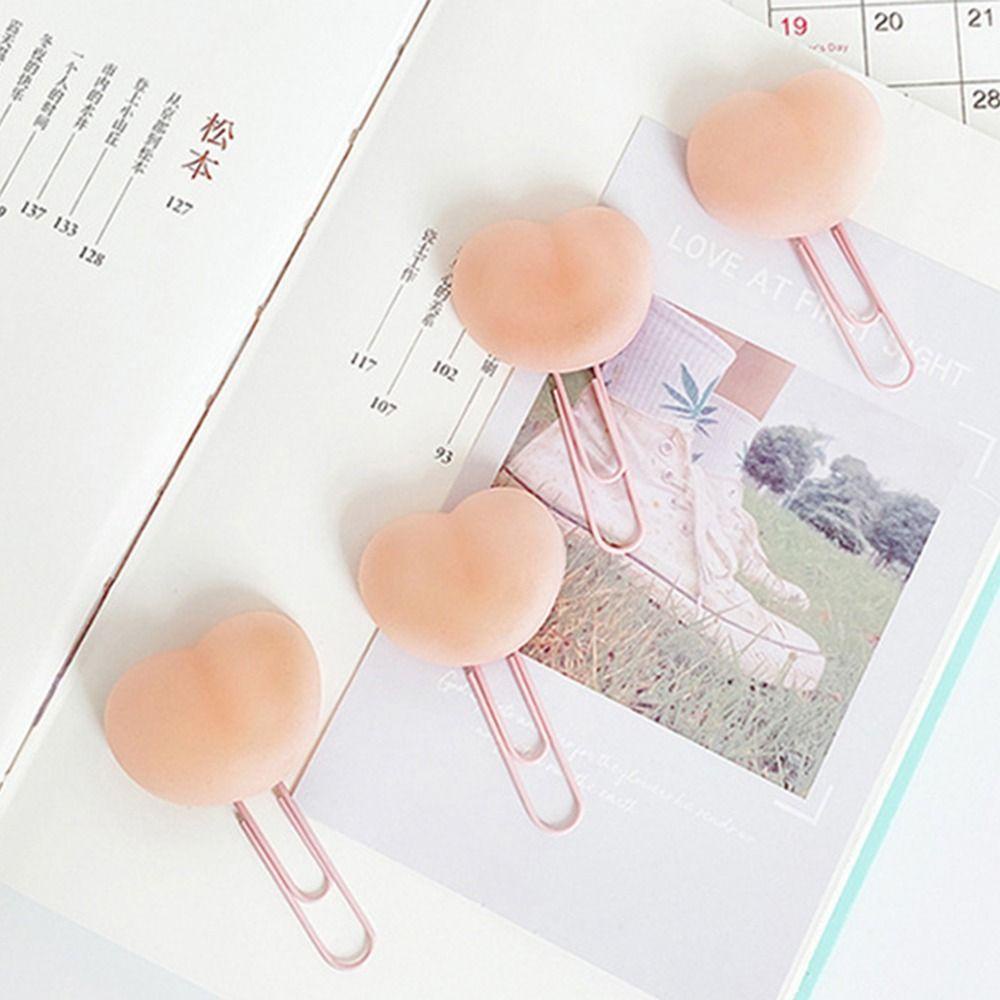 Mxbeauty Klip Kertas Kawaii Lucu Aksesoris Kantor Menjepit Mainan Mengikat Klip Alat Tulis Siswa Tempat File
