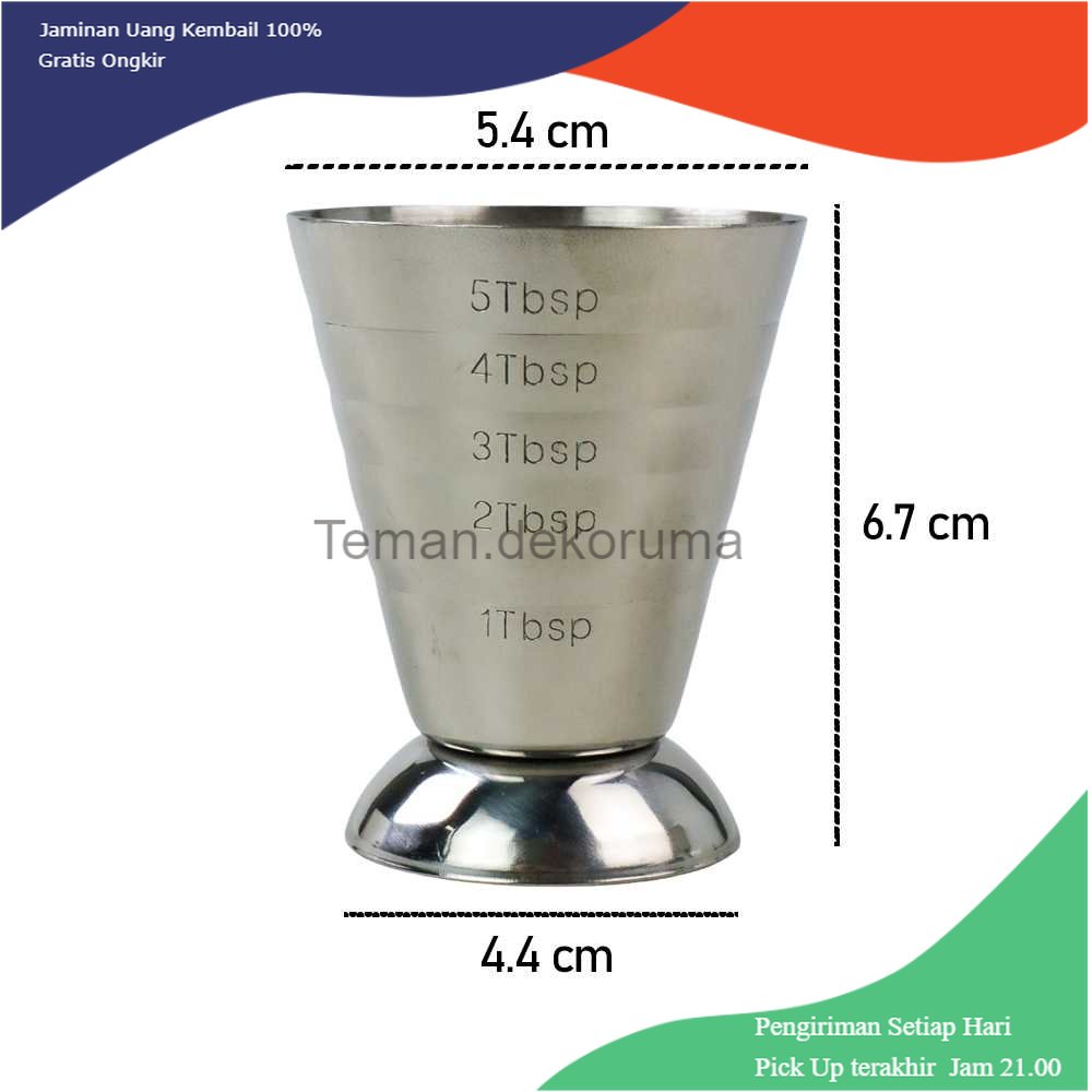 TD - DPR JHMech Gelas Ukur Bartender Multilevel Jigger Bar Stainless 3in1 75ml - 304