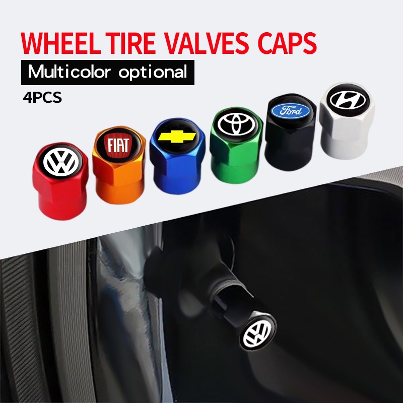 4-piece tire valve cap high-grade rubber sealing rod Penutup Debu Katup Mobil