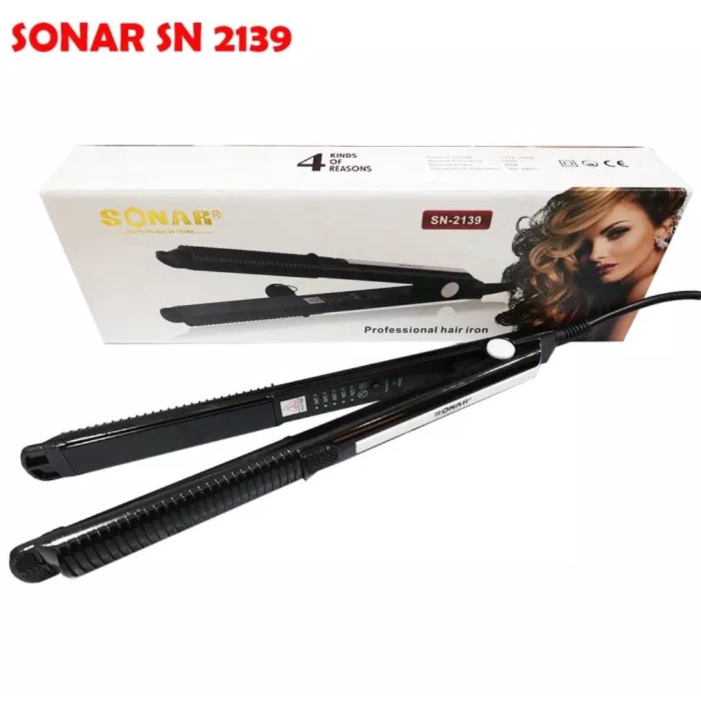 Catokan Rambut Sonar SN-2139 Alat Catokan rambut catok pelurus Profesional Temperatur suhu