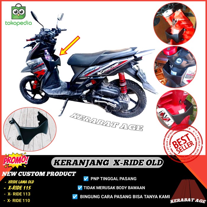 Aksesoris Xride X Ride 115 Old/Keranjang Custom Modifikasi Xride