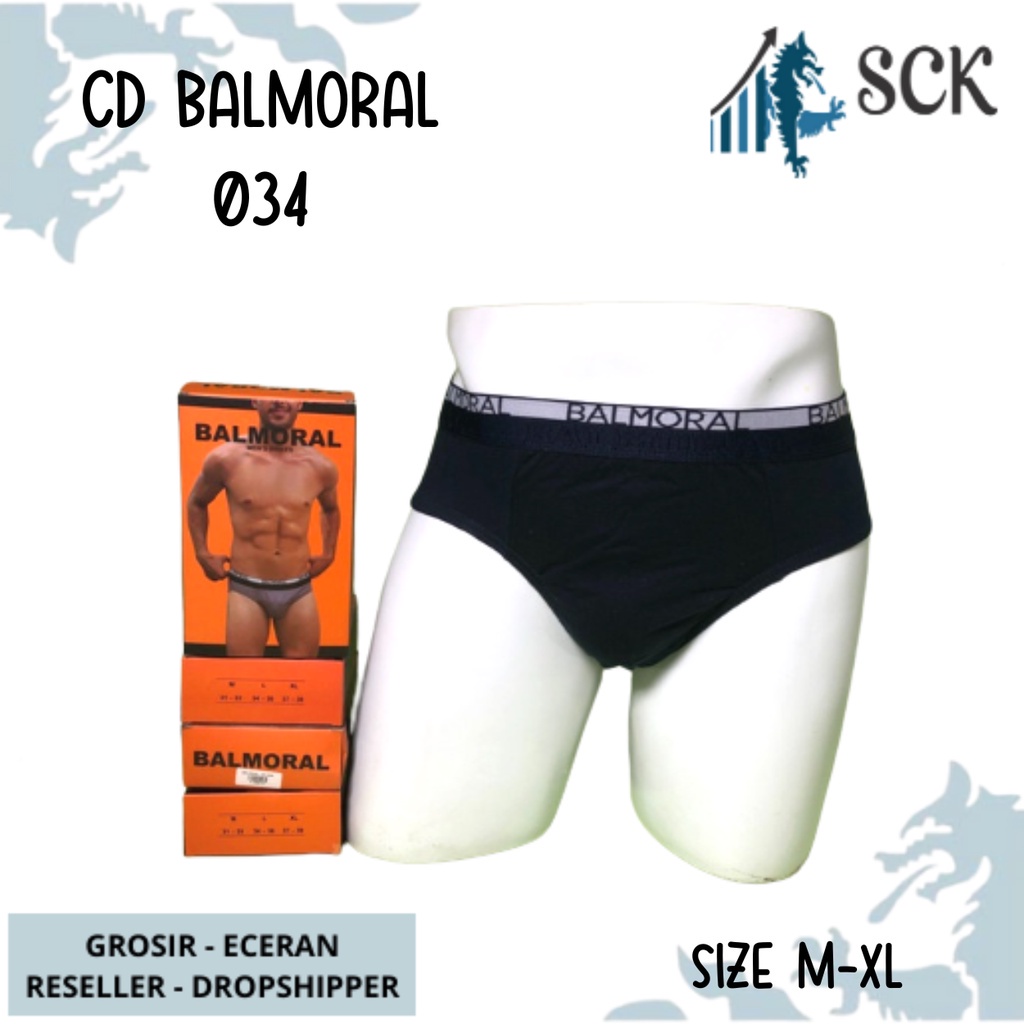 [ISI 3] CD Pria BALMORAL 034 Karet Boxer / Pakaian Dalam Cowok / Olahraga - sckmenwear GROSIR