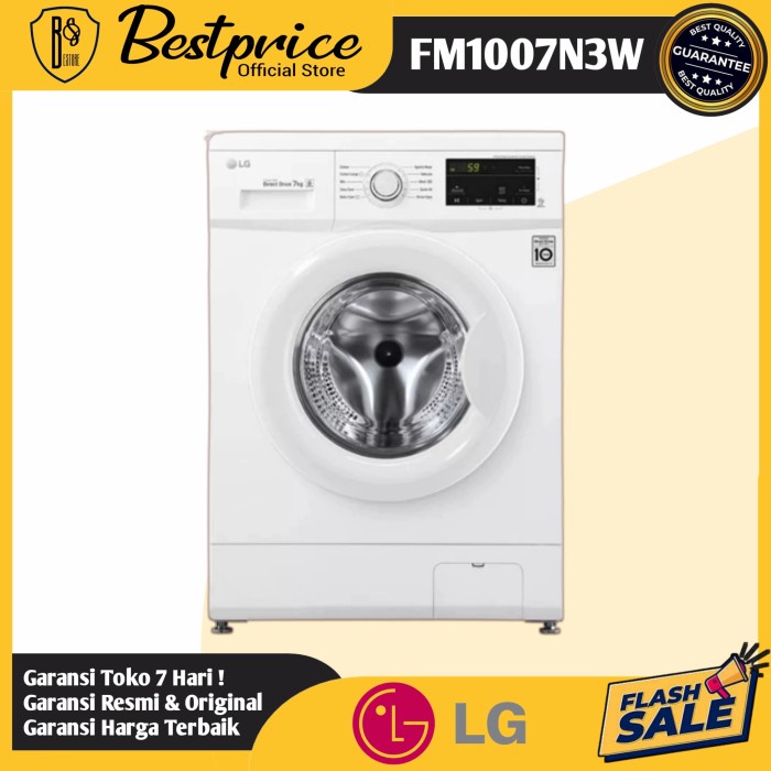 Terlaris Mesin Cuci Frontloading 7Kg Lg Fm1007N3W Mesin Cuci Lg 1 Tabung 7Kg
