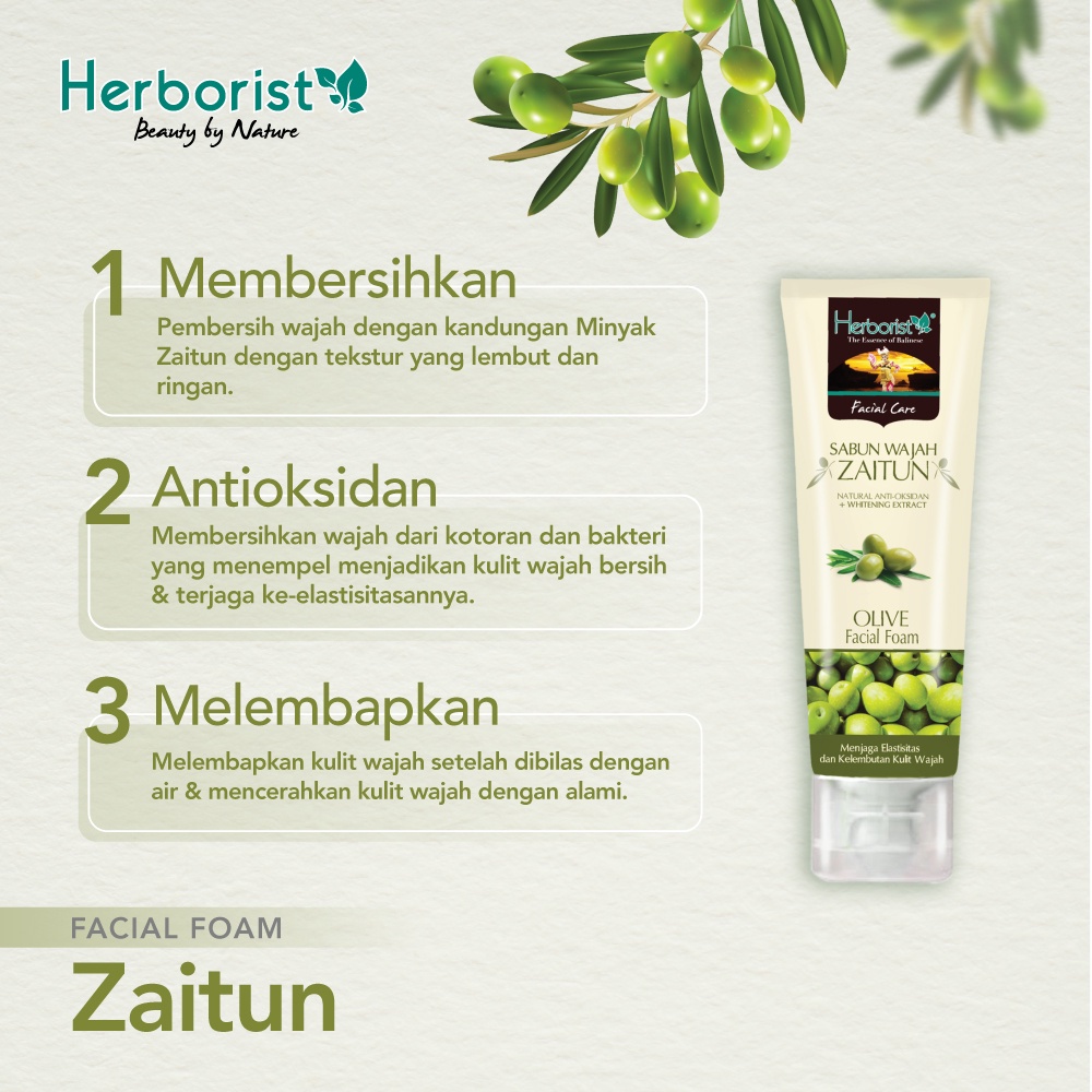 ★ BB ★ Herborist Paket Zaitun Full Treatment - Body Butter Zaitun - Lulur Tradisional Bali Zaitun - Facial Foam - Minyak Zaitun  - Natural Bar Soap