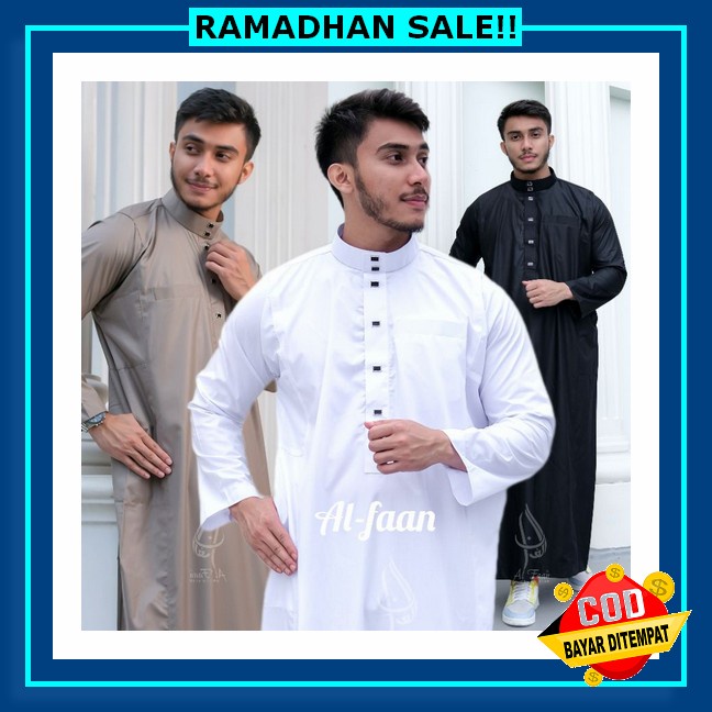 Jubah Pria Gamis Pria - Jubbah Polos Pria Dewasa - Gamis Madinah Pria Lengan Panjang - Baju Koko Pri