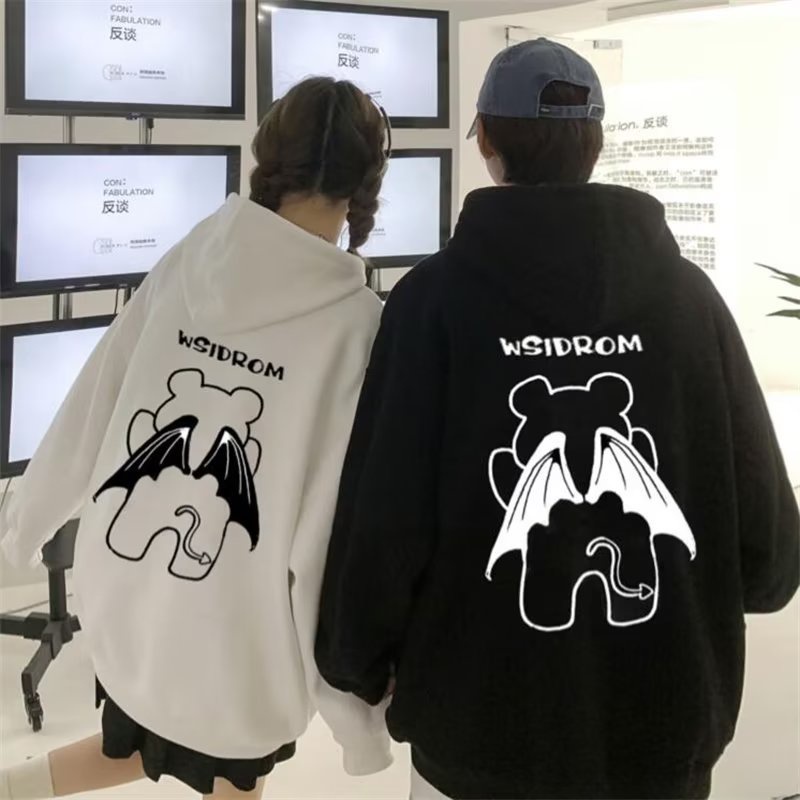 Promo Cod Hoodie Couple Pria Wanita WSIDROM Wear Sweatshirt Loose Oversize Trendy Jacket Hoodie Korean Style