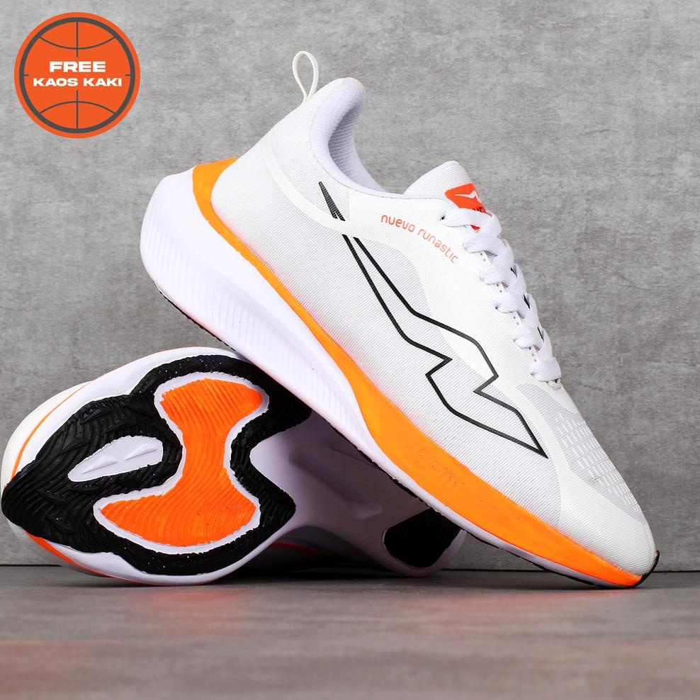 RECOMENDED SEPATU OLAHRAGA PRIA NUEVO RUNASTIC PUTIH HITAM ORIGINAL SEPATU RUNNING LARI JOGGING SPOR