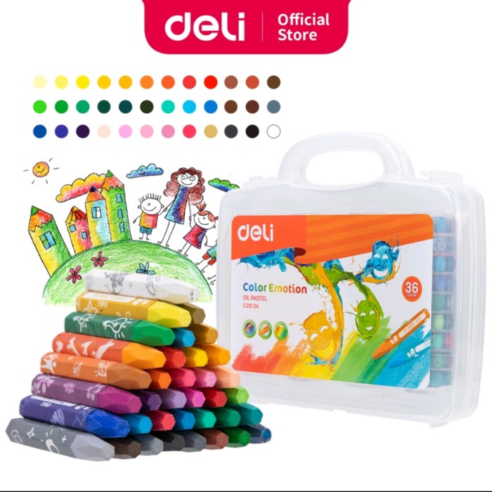 

Terlaris Crayon Oil Pastel 36 Warna Merk Deli