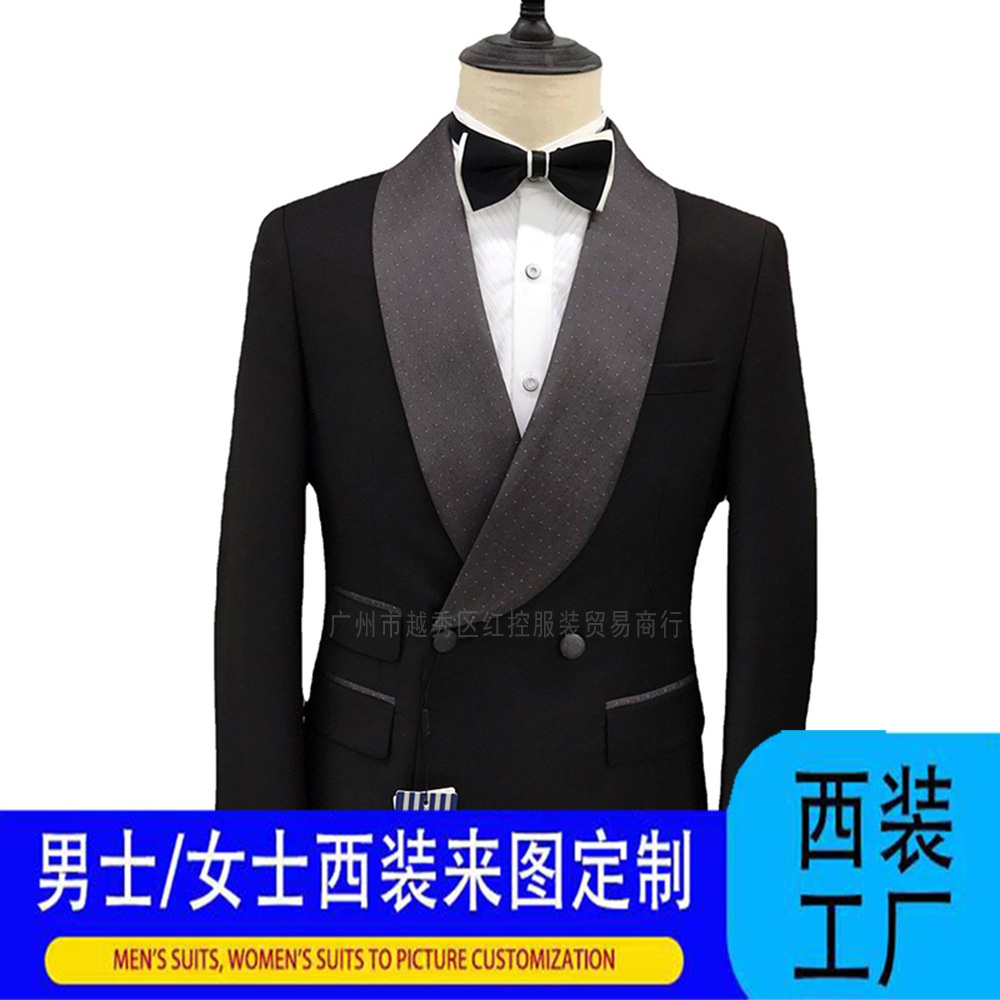 Blazer Pria Buah Hijau Kerah Two-Piece Set Pria Suit Set Full Set Pengantin Pria  Pengiring Pria Sui