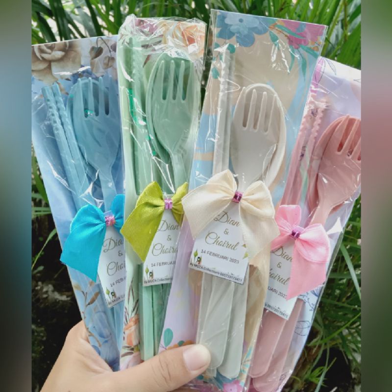 Souvenir Sendok Set Murah Sendok Garpu Sumpit