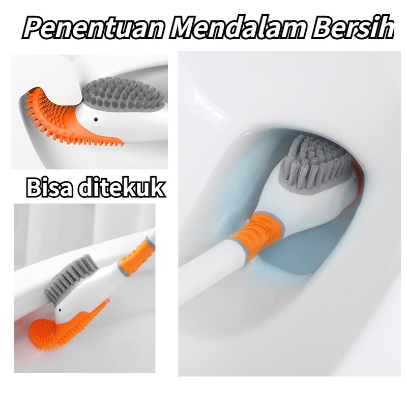 【COD】Sikat Silikon Golf Toilet/Sikat Pembersih Toilet Bentuk Bebek/Sikat WC Silikon/Toilet Kamar Mandi Silikon Brush Bebek