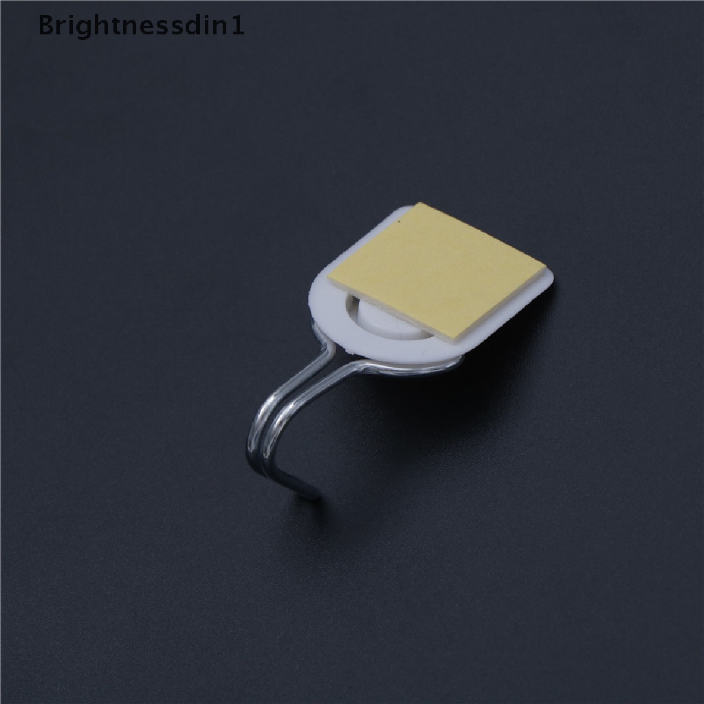 [Brightnessdin1] 6pcs Kait Pintu Kamar Mandi Praktis Gantungan Dinding Topi Tas Perekat Kunci Kait Jas Plastik Butik