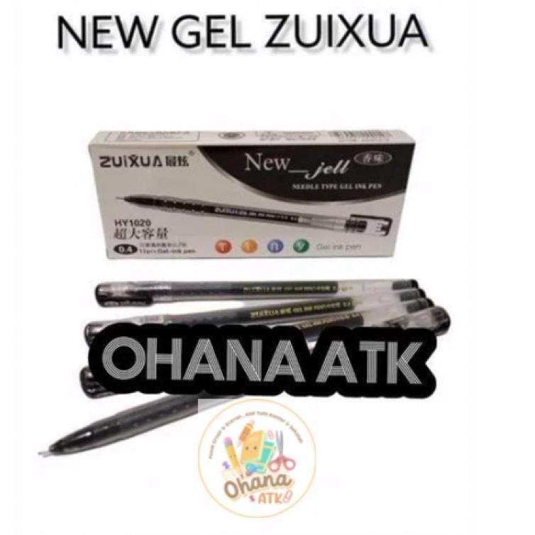 

O26 [1 PACK] PROMO PULPEN GEL ZUIXUA NEW JELL ISI 12pcs-PULPEN GEL NEW JELL 0.4mm PALING BAGUS ニ