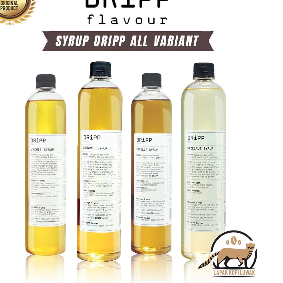 

➨ Dripp Syrup All Variant - Sirup Dripp Pandan, Caramel, Hazelnut, Vanilla, Lychee, Palm Sugar ○