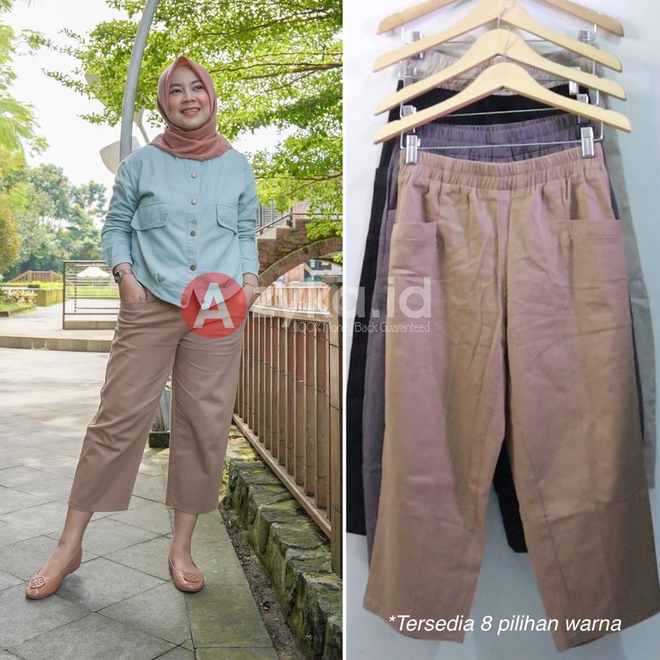 Baru Celana Korean Crop Style Twill Premium HQ Allsize Jumbo  ~