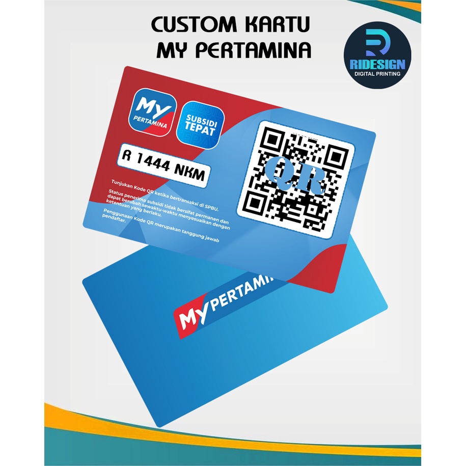 Kartu My Pertamina/Cetak Kartu PVC Bahan Premium/ID Card