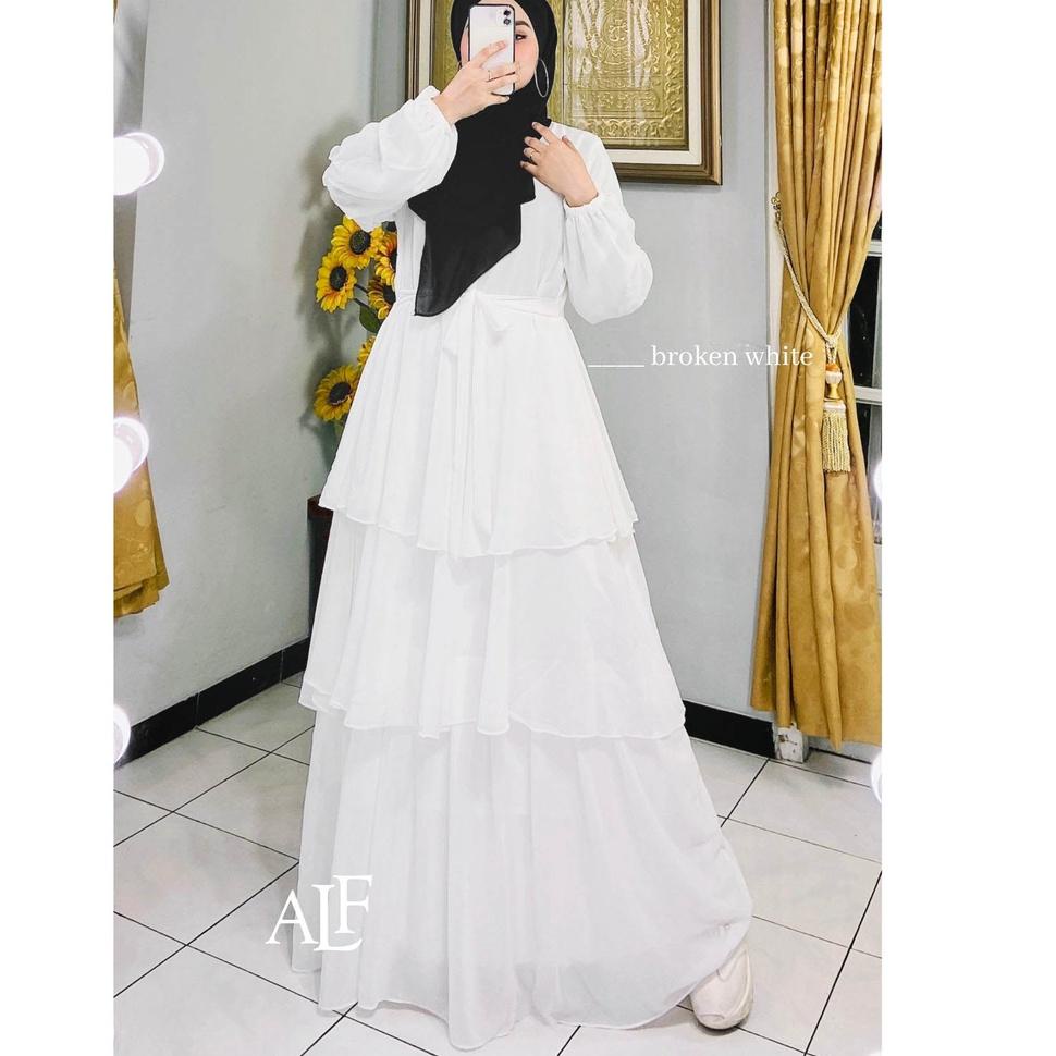 Harga Termuraah Gamis Ceruty Babydoll Susun 3 | Jelita Dress