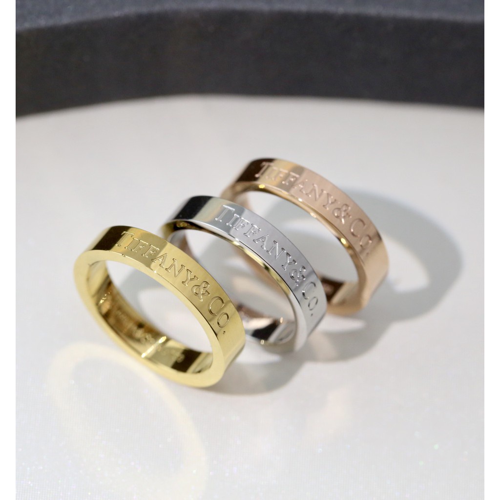 Cincin Bahan Titanium Steel Motif Tulisan Home | Cincin Bahan Stainless Steel Motif Tulisan | Cincin Hypoallergenic Untuk Pasangan