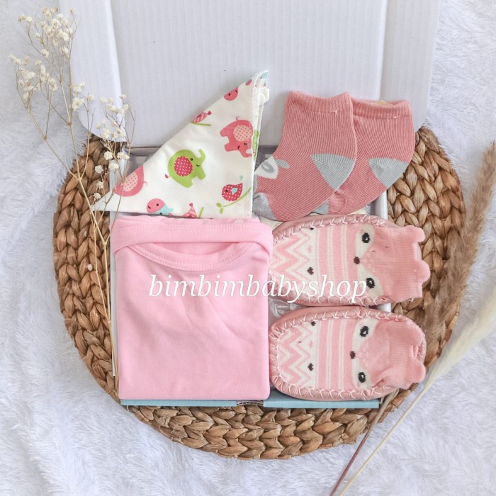 

(COD) Hampers Bayi / Kado Bayi Newborn Girl & Boy Paket Kacamata READY STOK - SmallGirl-Pink