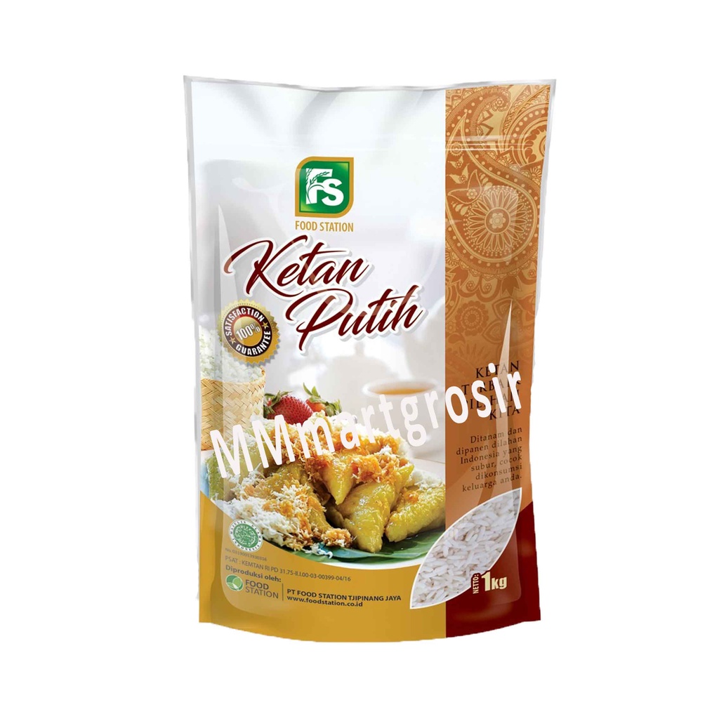 BERAS KETAN PUTIH/ FOOD STATION/ BERAS KETAN 1KG