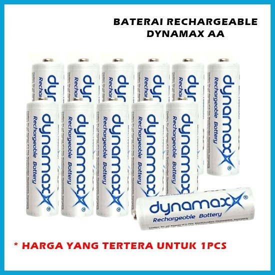 DYNAMAX RECHARGEABLE Ni-Cd Battery AA / Baterai CAS AA 1.2v