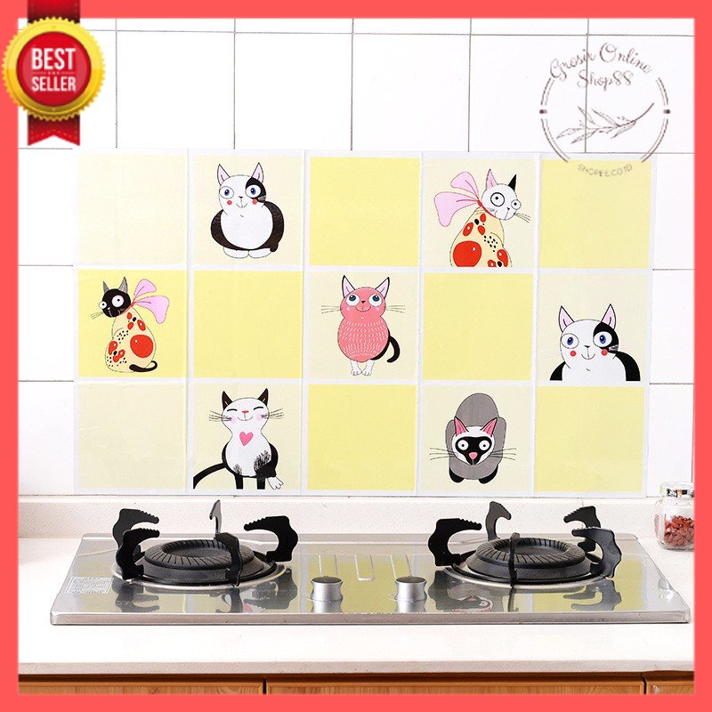 GOS -C413- Stiker Dinding Dapur Anti Minyak - Wall Sticker Kitchen - Stiker Tempel Pelindung Dinding Dapur