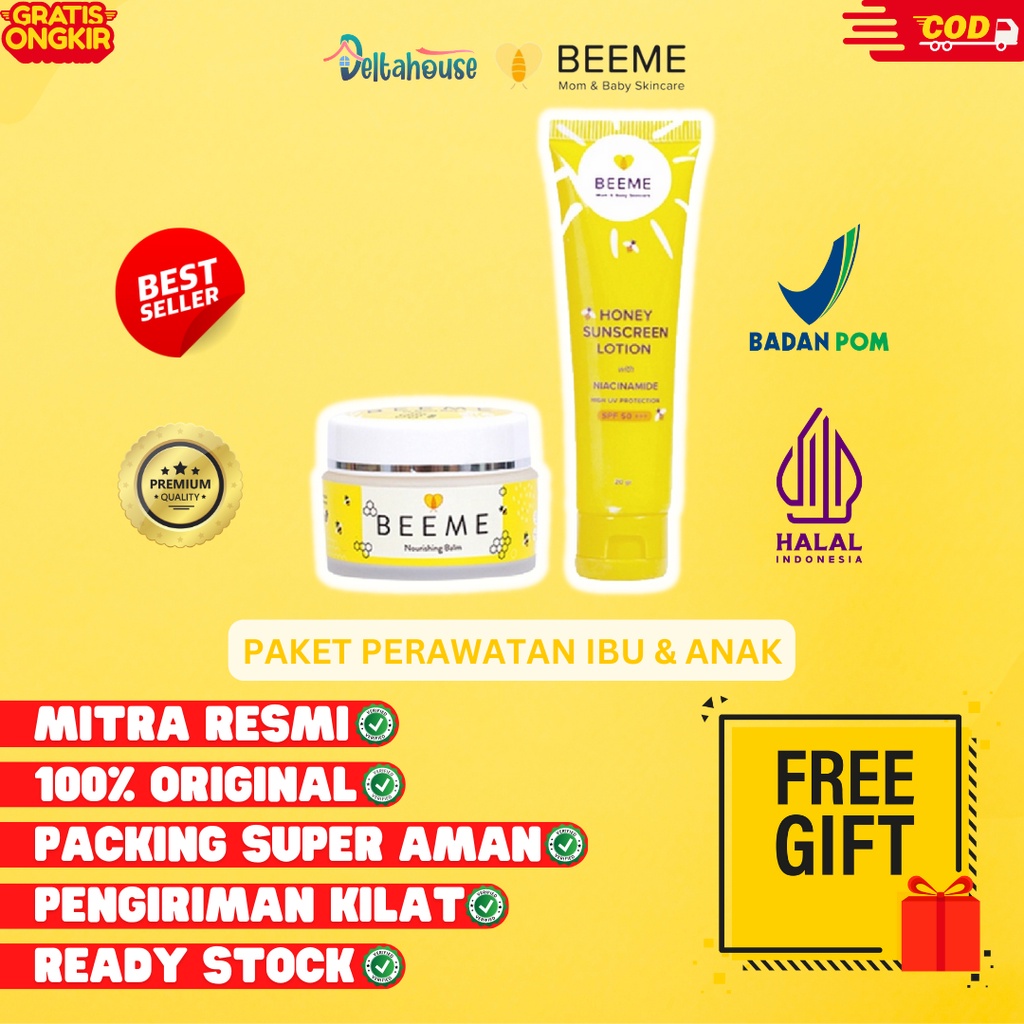 [EXTRA HEMAT] Paket Beeme Nourishing Balm + Beeme Sunscreen Lotion