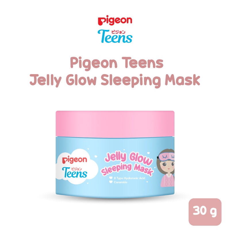 PIGEON TEENS JELLY GLOW SLEEPING MASK Tingkatkan Kolagen Pada Kulit Wajah Lindungi Dari Radikal Bebas