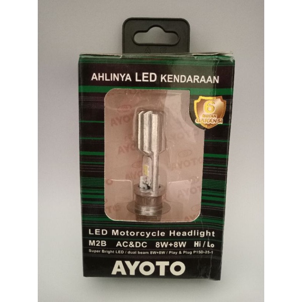 Bohlam lampu depan motor bebek vario beat LED Ayoto 100% Asli
