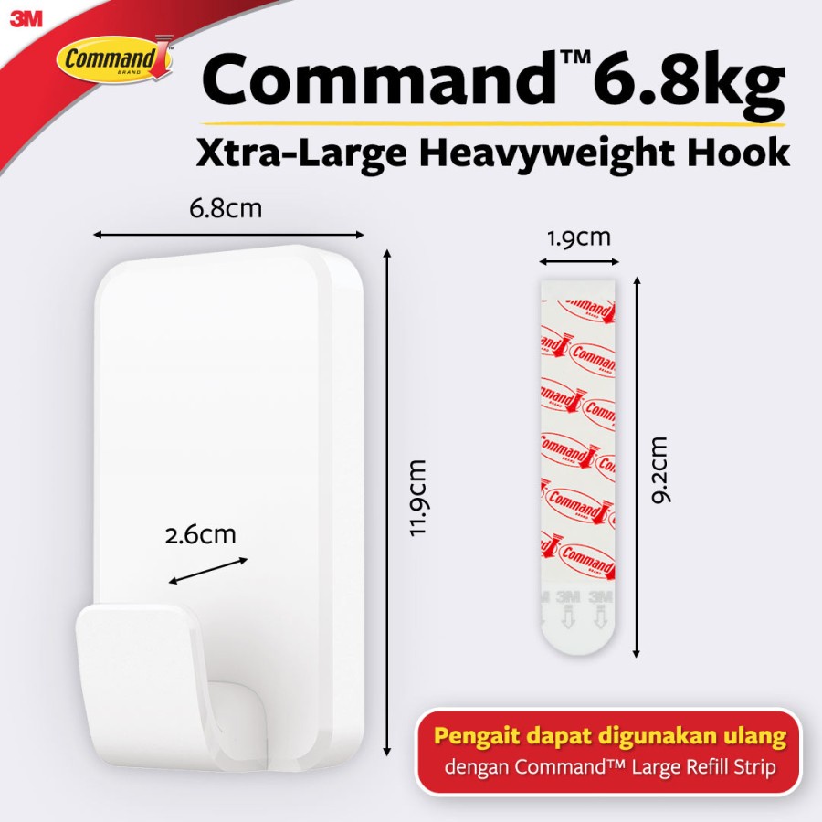 Ktmstore Command hook 3M Gantungan Serbaguna Mega Utility Hook 17011