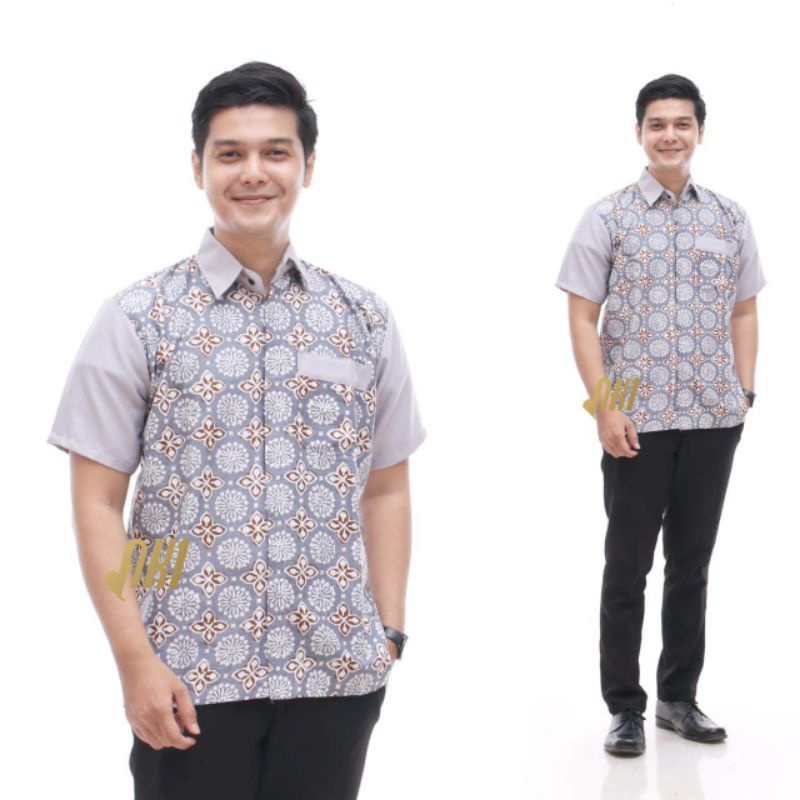 Baju batik wanita modern Bluse batik wanita kantor yolanda