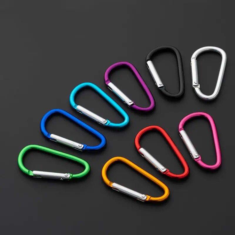 Kait Tas/Carabiner Gantungan Kunci Aluminium Alloy 5 D Shape Harga/pc