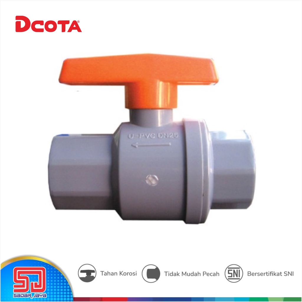 DCOTA PVCBV 2&quot; Ball Valve PVC Katup Keran / Stop Kran Plastik Polos 2 inch