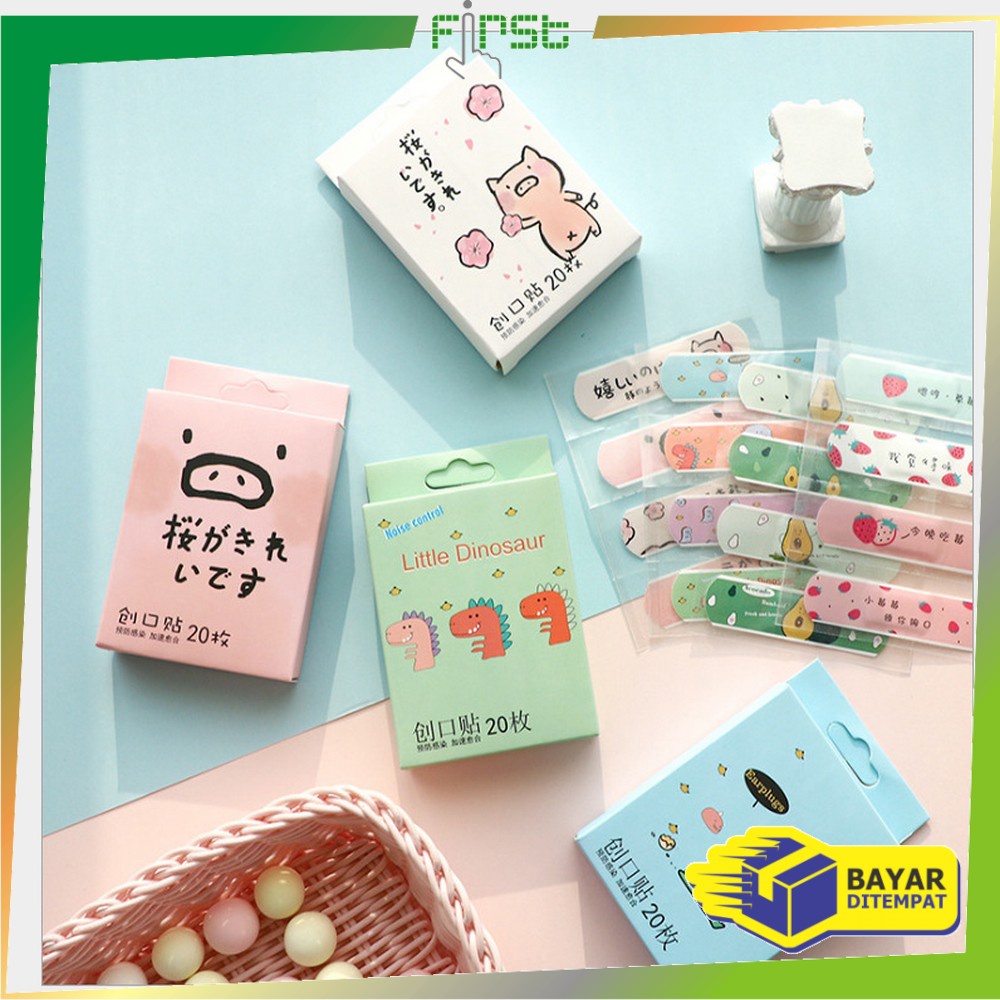 FH-C795 Plester Luka Estetik Karakter Kartun Lucu Plaster Luka 20 pcs / Hansaplas Anak &amp; Dewasa Pembalut Luka P3K Perban Luka Band Aid