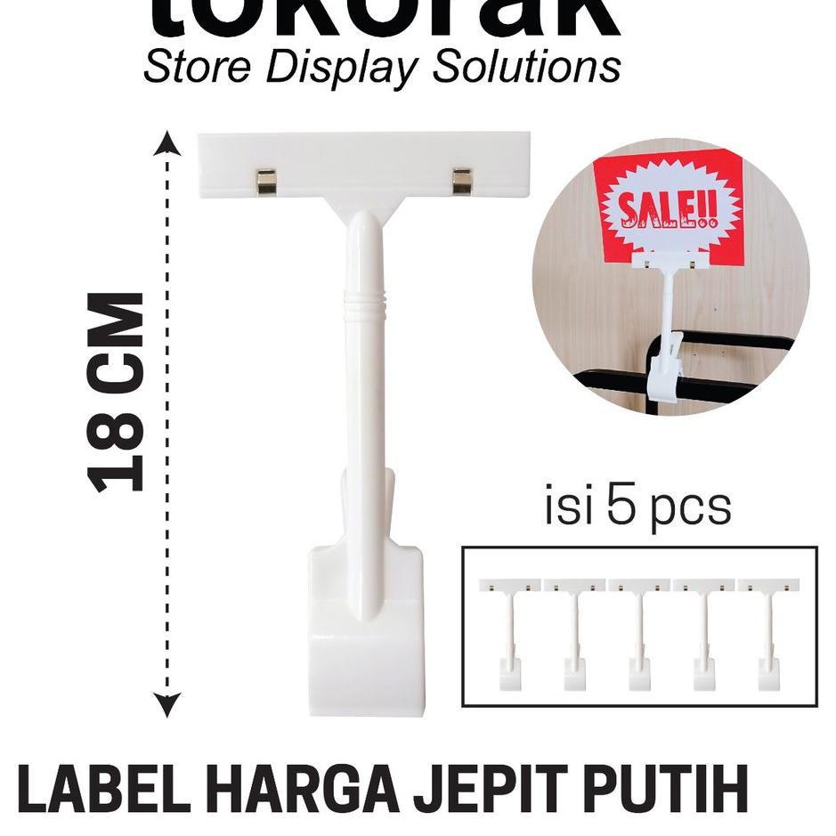 

LABEL PRICE TAG JEPIT JEMPOL PUTIH 18CM / 5 PCS . . . . . .
