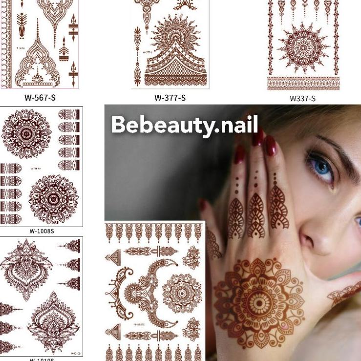Terlaku... tatto coklat henna tato henna temporer henna instant