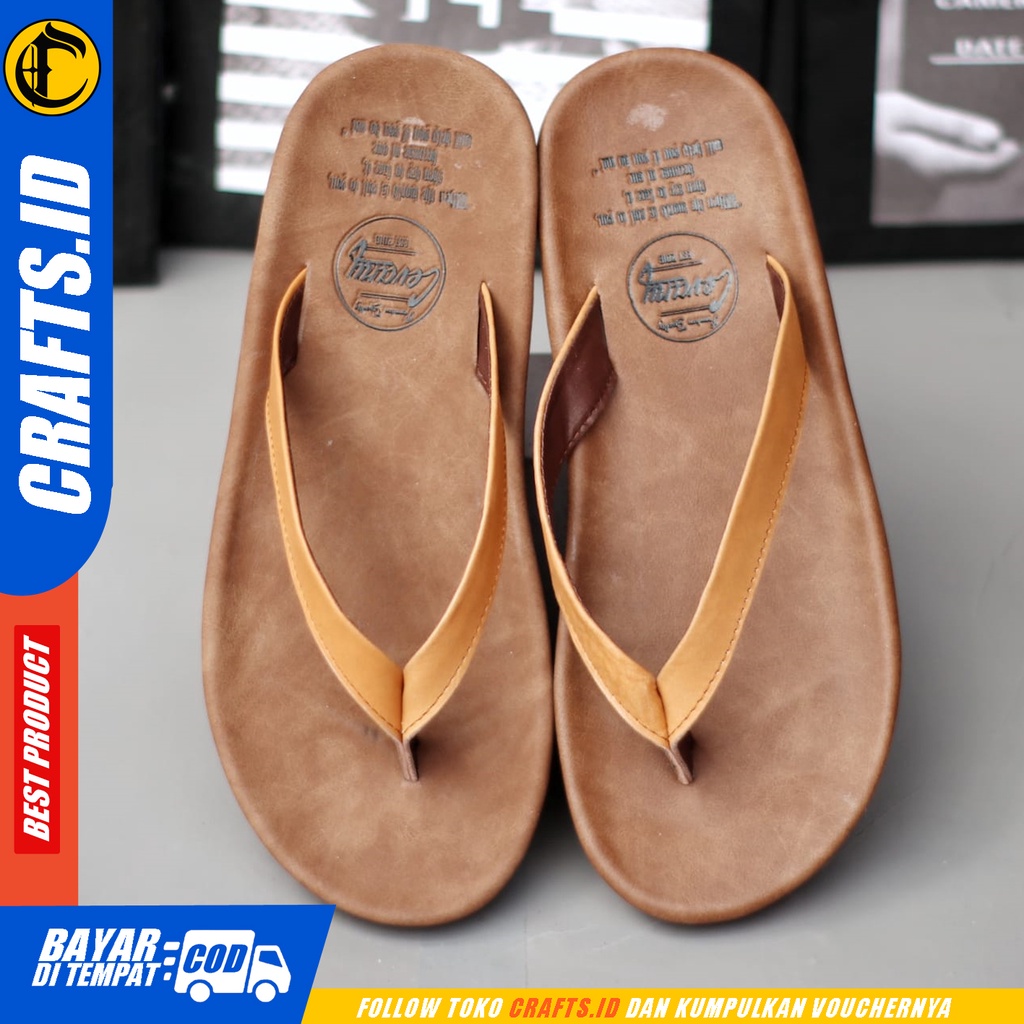 Sandal Jepit Pria Kulit Asli Crafts Walet