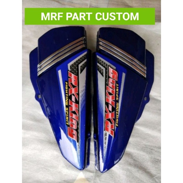 Box Aki Yamaha RX-KING Tutup Aki Rx King List Chrome Set Stripping RX KING Biru 2005