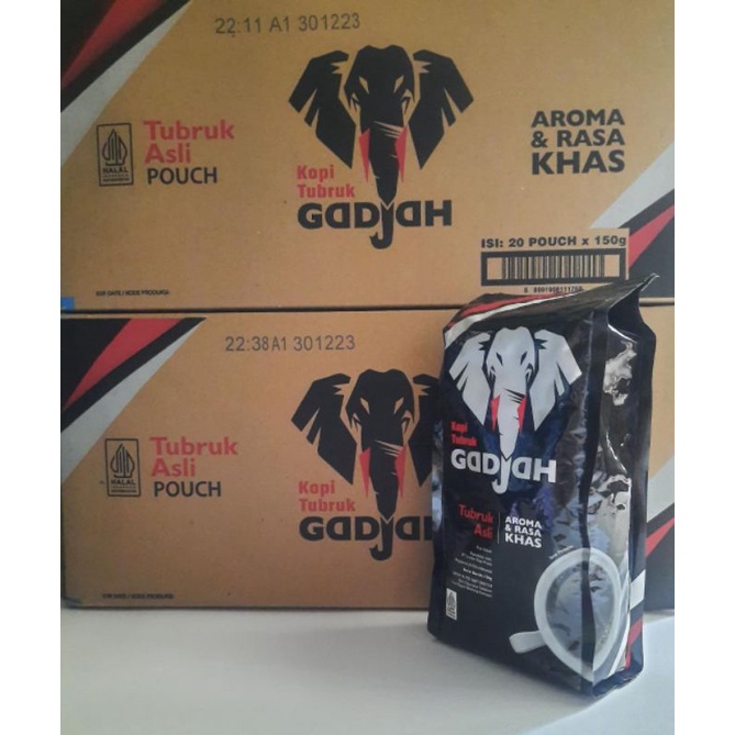 

Kopi Tubruk Gadjah Asli Coffee Bubuk 150 Gram / kopi gajah 150 grm / kopi pahit