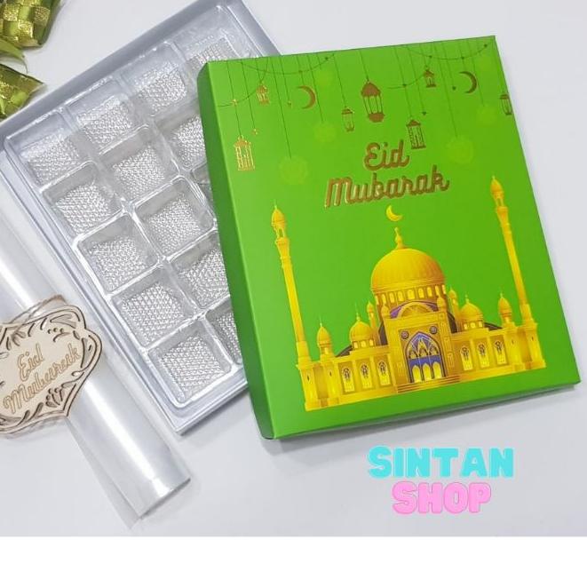 

☆ 5pcs Box Nastar Sekat 20/30 Uk 22x19x4 cm Tema Eid Lebaran Idul Fitri ➺