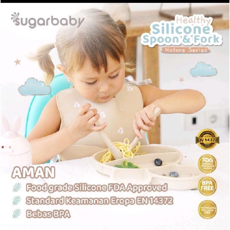 Sugarbaby Healthy Silicone Spoon / Sendok Makan Bayi