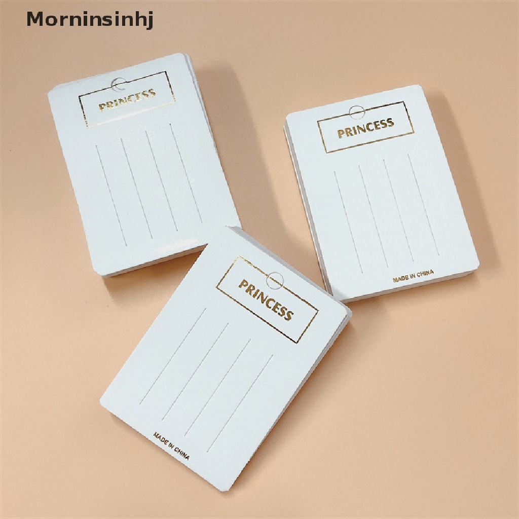 Mornin 50PCS Putih Awan hairpin card Trinket packaging display Rambut Kardus Klip id