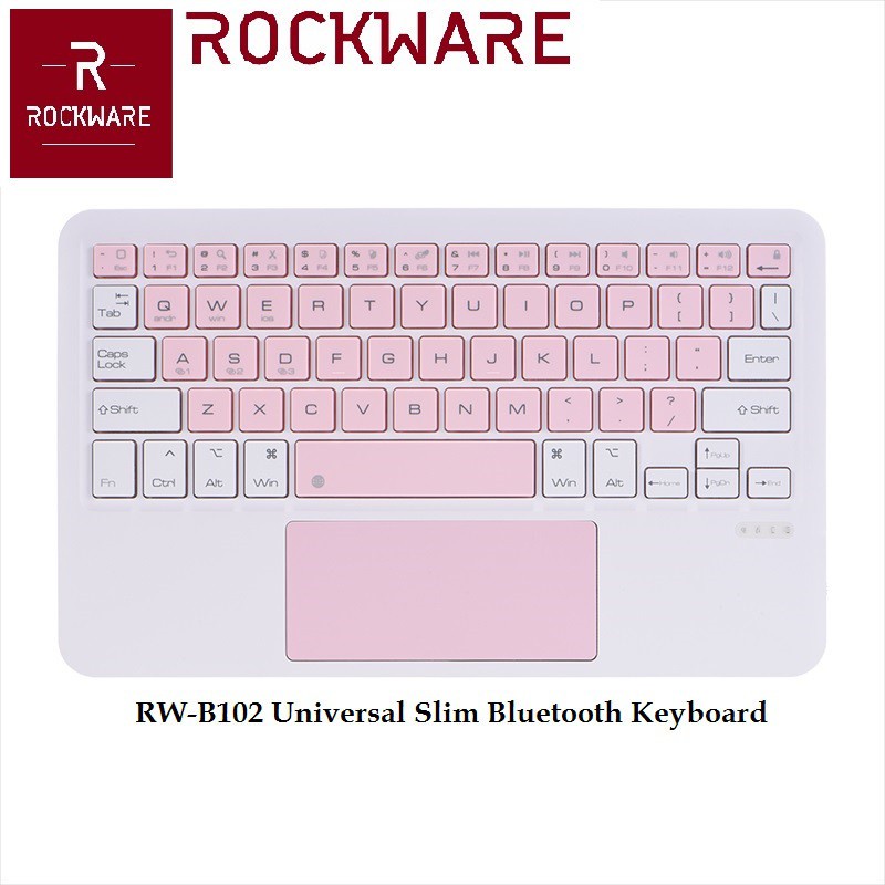 AKN88 - RW-B102 - Slim Bluetooth Keyboard - Keyboard Portabel dengan Touchpad