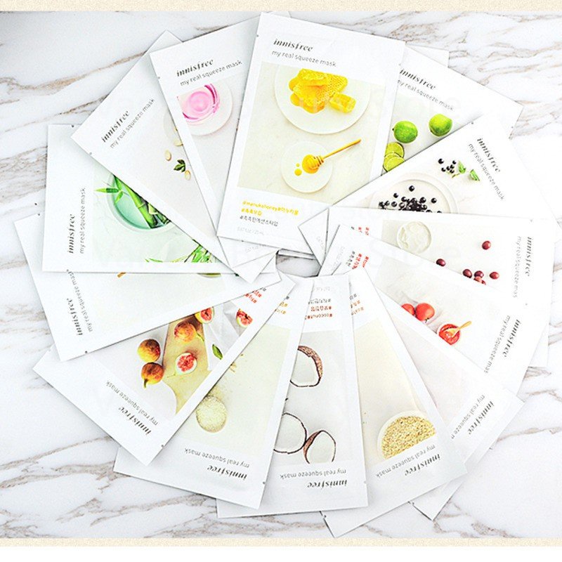 INNISFREE MY REAL SQUEEZE SHEET MASK 23ml  40pcs=1kg