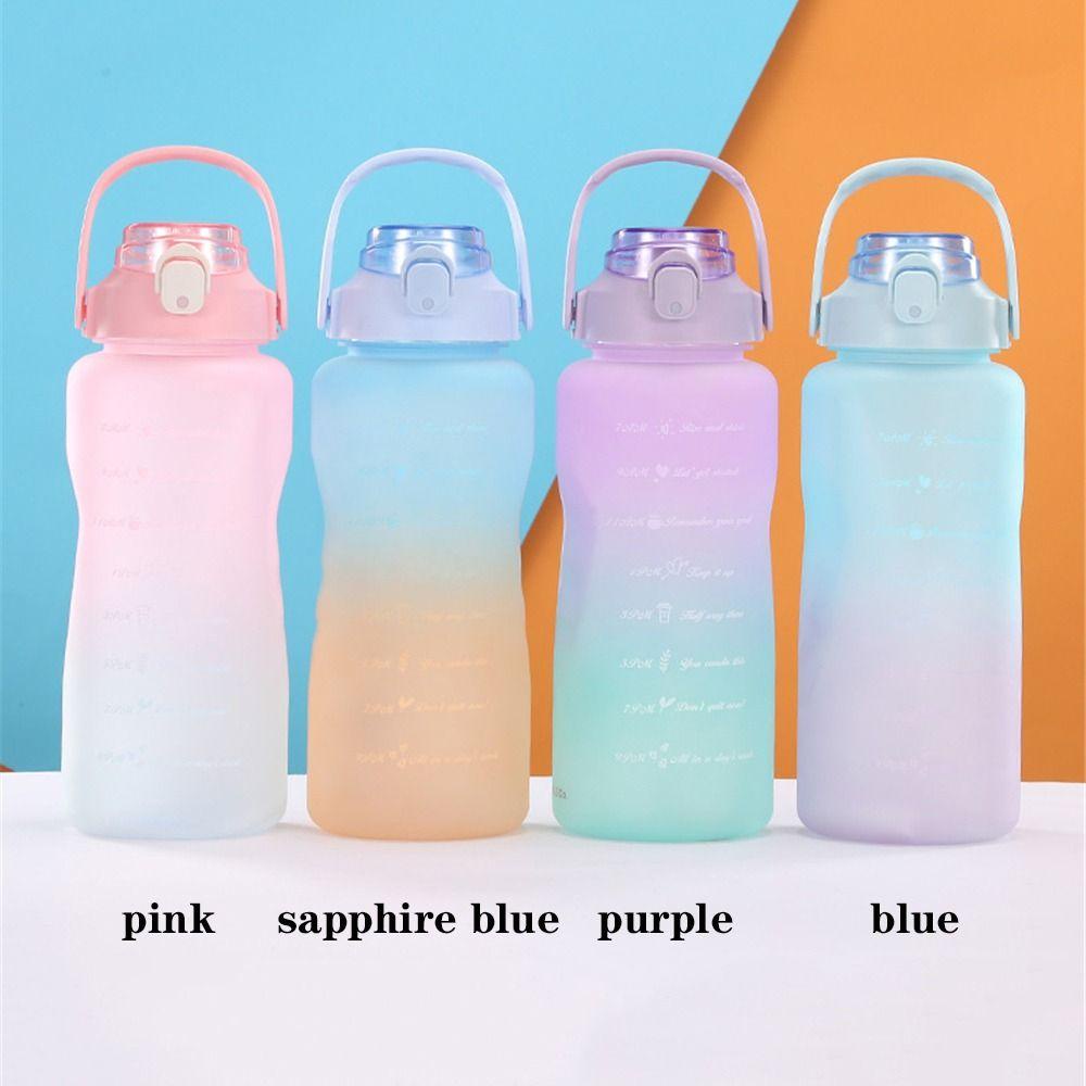 Populer Botol Air 1500 /2000ml Penanda Waktu Anti Bocor Water Jugs Kapasitas Tinggi