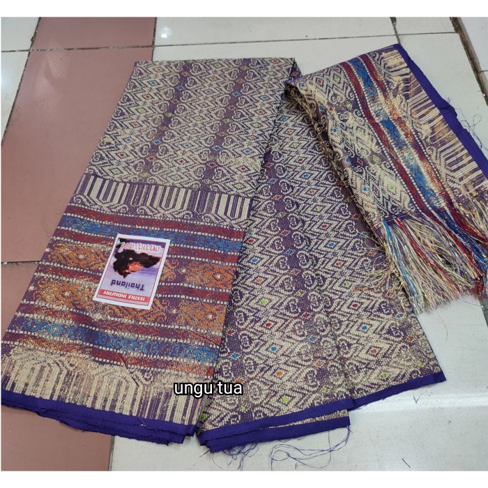 Terlaris Kain Songket Thailand Set Selendang / Bahan Songket Thailand Selendang