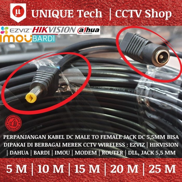 Terlaris Cable Extension Adaptor Power Dc Cctv Wifi Kabel Perpanjangan Ezviz